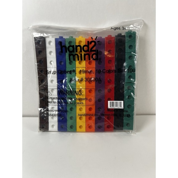 hand2mind Snap Cubes Linking Math Manipulatives Color STEM Blocks - Picture 1 of 2